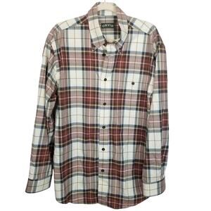 Orvis Mens Plaid Shirt Size L Classic Heritage Outdoor Gorpcore Preppy Rustic